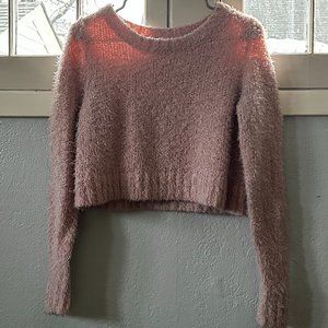 Cropped Fuzzy Mossimo Sweater (S)